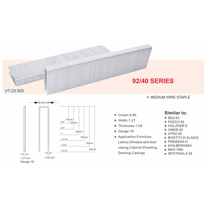 A0105002 Industry-Standard Furniture Pneumatic Gun Nails: Reliable Metal Wire Staples for Woodworking Projects,A0105002 Industry-Standard Furniture Pneumatic Gun Nails: Reliable Metal Wire Staples for Woodworking Projects,veitop hardware