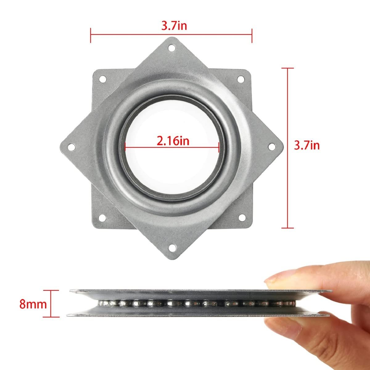 A0110004 Lazy Susan Turntable Steel Ball Bearing Rotating Tray Strong Sturdy Table Cabinet Low Profile for Model Base/Rotating Plants/Crafts Stand/Kitchen/Potted Plants etc(360˚ Rotation),A0110004 Lazy Susan Turntable - Heavy-Duty Steel Ball Bearing Rotating Tray,veitop hardware