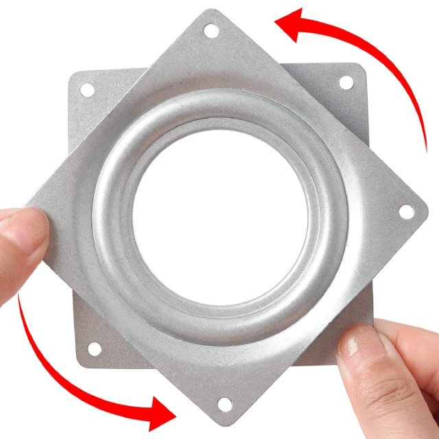 A0110004 Lazy Susan Turntable Steel Ball Bearing Rotating Tray Strong Sturdy Table Cabinet Low Profile for Model Base/Rotating Plants/Crafts Stand/Kitchen/Potted Plants etc(360˚ Rotation),A0110004 Lazy Susan Turntable - Heavy-Duty Steel Ball Bearing Rotating Tray,veitop hardware