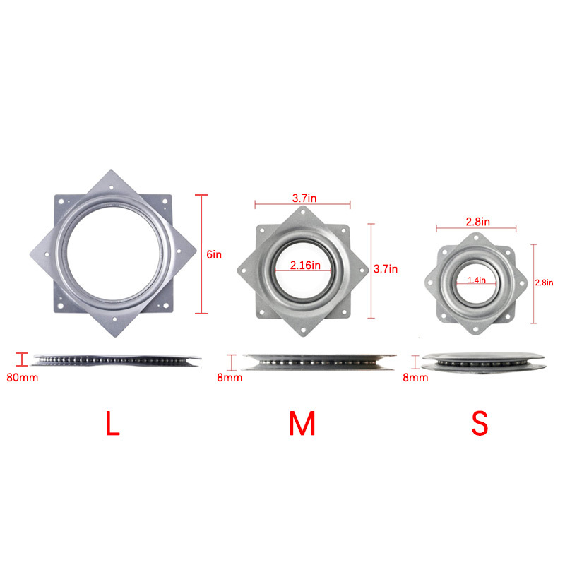 A0110004 Lazy Susan Turntable Steel Ball Bearing Rotating Tray Strong Sturdy Table Cabinet Low Profile for Model Base/Rotating Plants/Crafts Stand/Kitchen/Potted Plants etc(360˚ Rotation),A0110004 Lazy Susan Turntable - Heavy-Duty Steel Ball Bearing Rotating Tray,veitop hardware