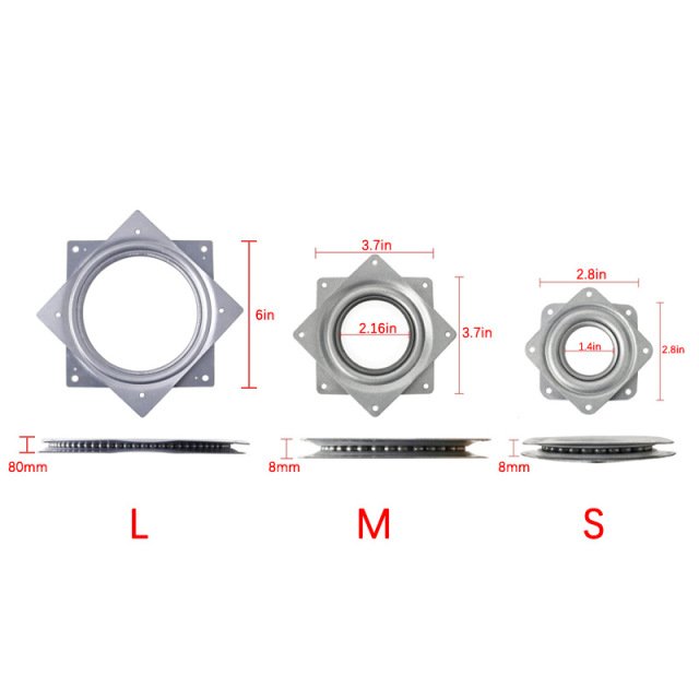 A0110004 Lazy Susan Turntable Steel Ball Bearing Rotating Tray Strong Sturdy Table Cabinet Low Profile for Model Base/Rotating Plants/Crafts Stand/Kitchen/Potted Plants etc(360˚ Rotation),A0110004 Lazy Susan Turntable - Heavy-Duty Steel Ball Bearing Rotating Tray,veitop hardware
