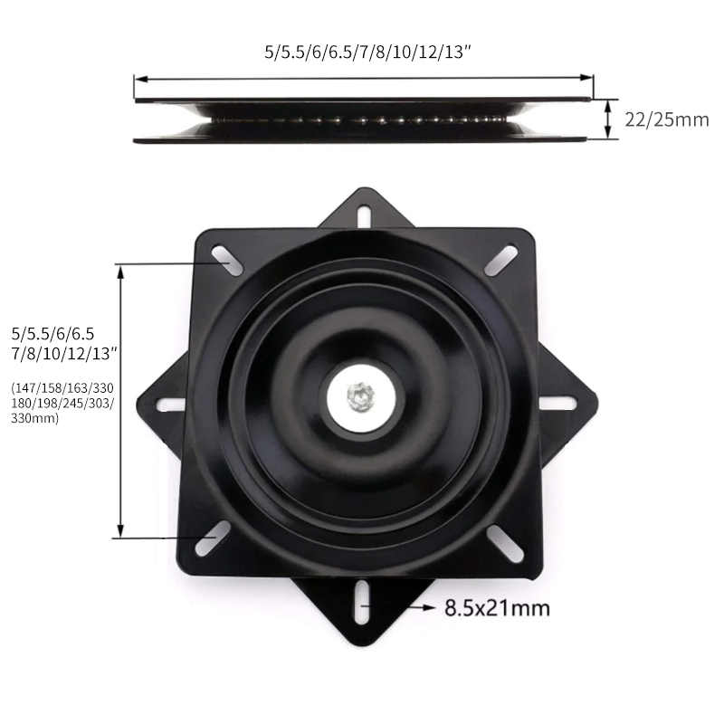 A0110001 Seat Swivel Coated Mount Base Heavy Duty DIY Table Chair Barstool Project 360 Degree,A0110001 Heavy-Duty 360-Degree Seat Swivel Mount Base for DIY Chair Projects,veitop hardware
