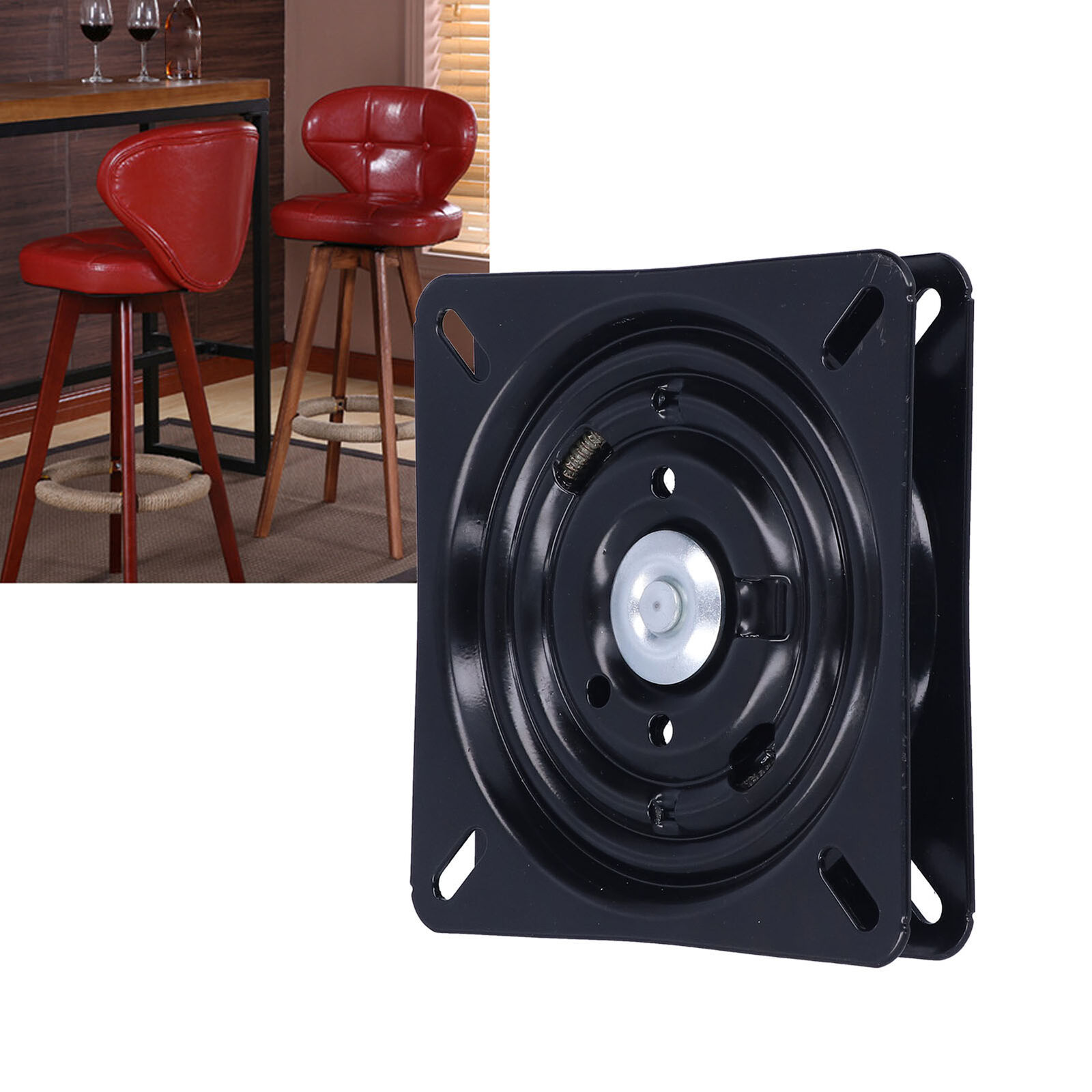 A0110002 Chair Turntable Base Automatic Rebound Stool Rotating Base Turntable,A0110002 Heavy-Duty 360-Degree Rotating Chair Turntable Base for DIY & Marine Use,veitop hardware