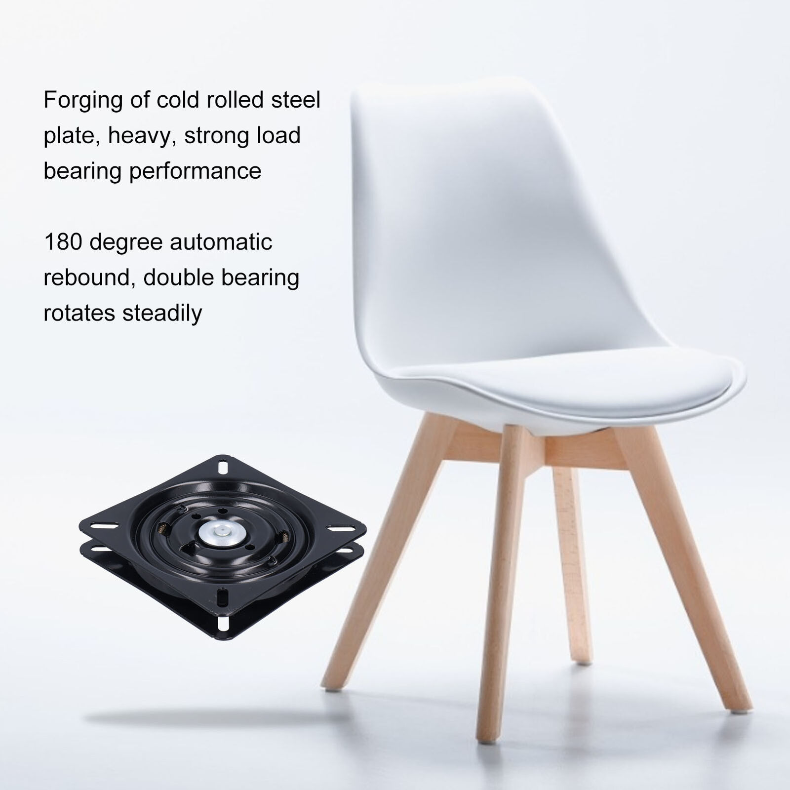 A0110002 Chair Turntable Base Automatic Rebound Stool Rotating Base Turntable,A0110002 Heavy-Duty 360-Degree Rotating Chair Turntable Base for DIY & Marine Use,veitop hardware