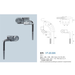 A0108011 WELLTOP 180 Degree Sofa Headrest Hinges Metal Furniture Hinge Adjustable Angle Mechanism,A0108011 WELLTOP 180 Degree Sofa Headrest Hinges - Modern Comfort Enhancer,veitop hardware