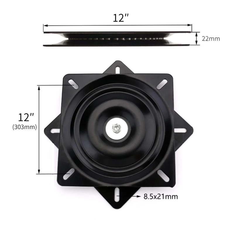 A0110001 Seat Swivel Coated Mount Base Heavy Duty DIY Table Chair Barstool Project 360 Degree,A0110001 Heavy-Duty 360-Degree Seat Swivel Mount Base for DIY Chair Projects,veitop hardware