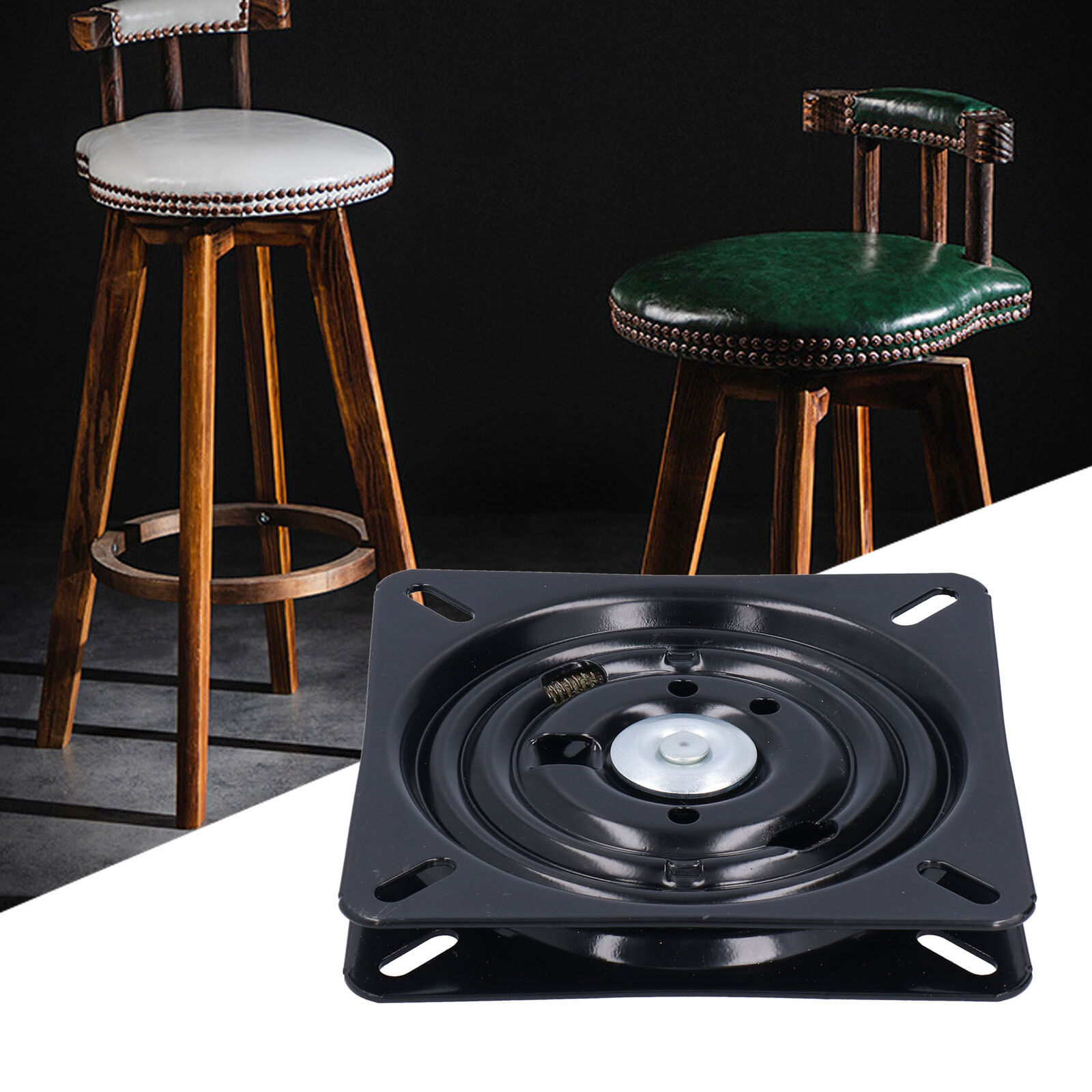 A0110002 Chair Turntable Base Automatic Rebound Stool Rotating Base Turntable,A0110002 Heavy-Duty 360-Degree Rotating Chair Turntable Base for DIY & Marine Use,veitop hardware