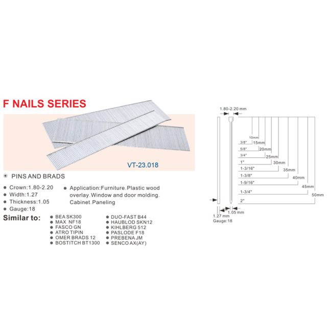 A0105018 Industry-Standard Furniture Pneumatic Gun Nails: Reliable Metal Wire Staples for Woodworking Projects,A0105018 Industry-Standard Furniture Pneumatic Gun Nails: Reliable Metal Wire Staples for Woodworking Projects,veitop hardware