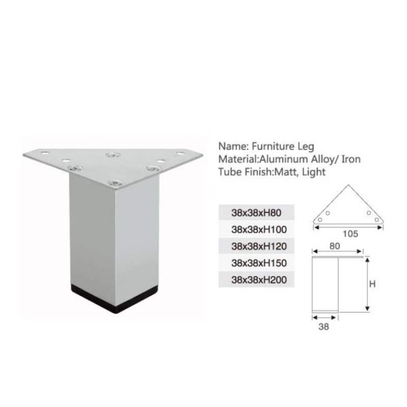 A0304008 Aluminum Decorative Metal Sofa Furniture Legs Square Metal Sofa Leg For Living Room,A0304008 Aluminum Decorative Metal Sofa Furniture Legs Square Metal Sofa Leg For Living Room,veitop hardware