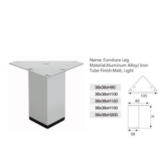 A0304008 Aluminum Decorative Metal Sofa Furniture Legs Square Metal Sofa Leg For Living Room,A0304008 Aluminum Decorative Metal Sofa Furniture Legs Square Metal Sofa Leg For Living Room,veitop hardware