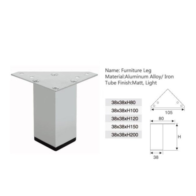 A0304008 Aluminum Decorative Metal Sofa Furniture Legs Square Metal Sofa Leg For Living Room,A0304008 Aluminum Decorative Metal Sofa Furniture Legs Square Metal Sofa Leg For Living Room,veitop hardware