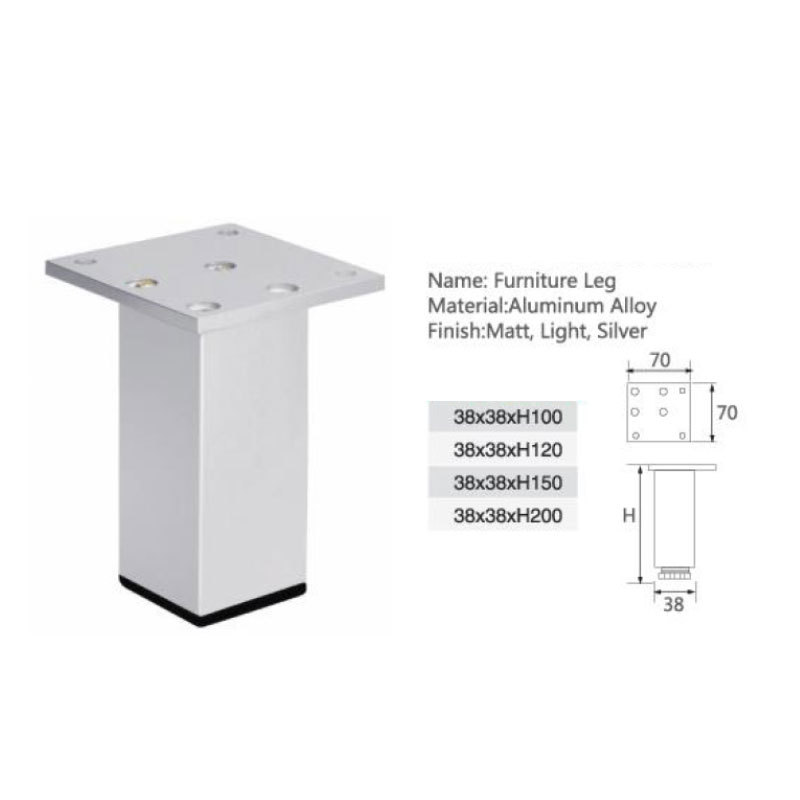 A0304007 WELLTOP Hardware Aluminum Alloy Square Adjustable Furniture Leg Sofa Leg,A0304007 WELLTOP Hardware Aluminum Alloy Square Adjustable Furniture Leg Sofa Leg,veitop hardware