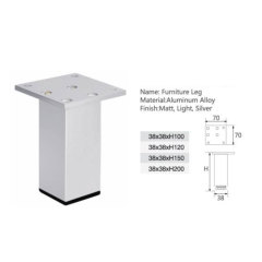A0304007 WELLTOP Hardware Aluminum Alloy Square Adjustable Furniture Leg Sofa Leg,A0304007 WELLTOP Hardware Aluminum Alloy Square Adjustable Furniture Leg Sofa Leg,veitop hardware