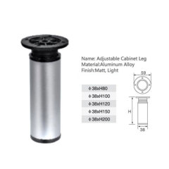 A0304021 Customizable Size Hot Sale Adjustable Height Aluminium Furniture Leg For Sale,A0304021 Customizable Size Hot Sale Adjustable Height Aluminium Furniture Leg For Sale,veitop hardware