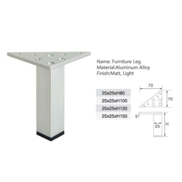 A0304005 Welltop Aluminum Alloy Sofa Legs: Factory-Direct Pricing, Supreme Quality