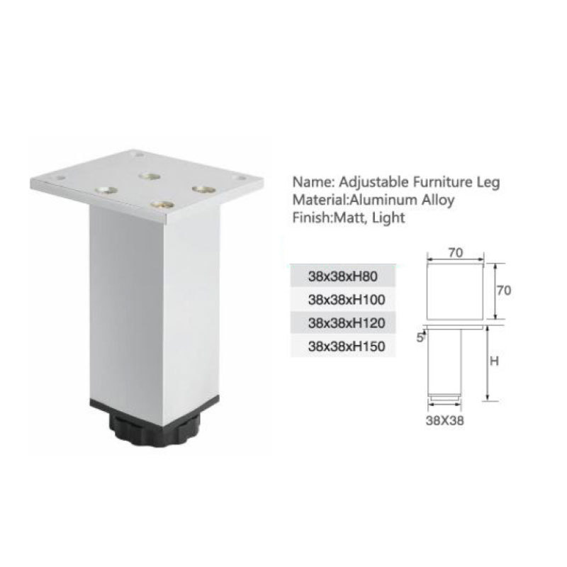 A0304006 Square Aluminium Sofa Foot Sofa Legs Square Tube Sofa Feet And Height Adjustable Table Feet,A0304006 Square Aluminium Sofa Foot Sofa Legs Square Tube Sofa Feet And Height Adjustable Table Feet,veitop hardware