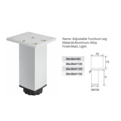 A0304006 Square Aluminium Sofa Foot Sofa Legs Square Tube Sofa Feet And Height Adjustable Table Feet,A0304006 Square Aluminium Sofa Foot Sofa Legs Square Tube Sofa Feet And Height Adjustable Table Feet,veitop hardware
