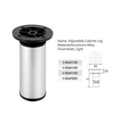 A0304020 Customizable Size Hot Sale Adjustable Height Aluminium Furniture Leg For Sale,A0304020 Customizable Size Hot Sale Adjustable Height Aluminium Furniture Leg For Sale,veitop hardware