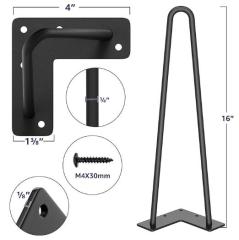 A0306001 Heavy Duty Hairpin Furniture Legs, Metal Home DIY Projects for Nightstand, Coffee Table, Desk, etc,A0306001 Heavy Duty Hairpin Furniture Legs, Metal Home DIY Projects for Nightstand, Coffee Table, Desk, etc,veitop hardware