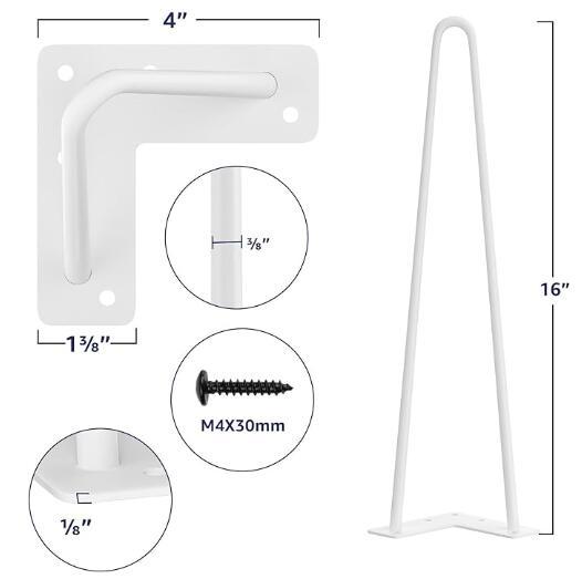 A0306001 Heavy Duty Hairpin Furniture Legs, Metal Home DIY Projects for Nightstand, Coffee Table, Desk, etc,A0306001 Heavy Duty Hairpin Furniture Legs, Metal Home DIY Projects for Nightstand, Coffee Table, Desk, etc,veitop hardware