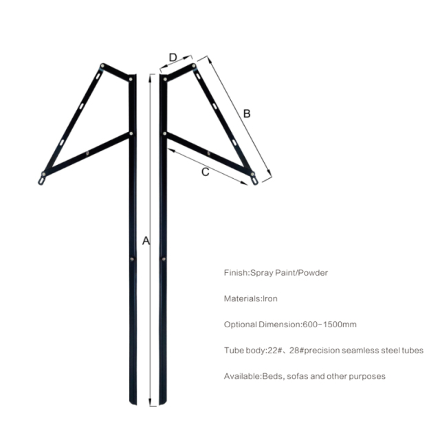 A0202012 Multi-Purpose Iron Bed Lift Brackets - Versatile & Durable Bedroom Upgrade