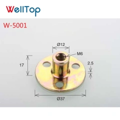 A0207005 China Factory Yellow Zinc Alloy Three-hole Iron Plate Nuts For Furniture Hardware VT-11.080,A0207005 China Factory Yellow Zinc Alloy Three-hole Iron Plate Nuts For Furniture Hardware VT-11.080,veitop hardware