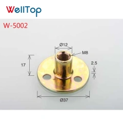 A0207005 China Factory Yellow Zinc Alloy Three-hole Iron Plate Nuts For Furniture Hardware VT-11.080,A0207005 China Factory Yellow Zinc Alloy Three-hole Iron Plate Nuts For Furniture Hardware VT-11.080,veitop hardware