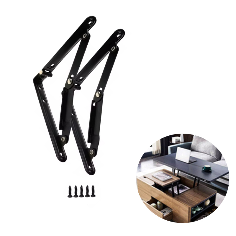 A0102008 WELLTOP New Furniture Fittings 6 Inch Heavy Duty Metal Shelf Bracket Triangle Corner Brace Black Folding Shelf Brackets 20.062,WELLTOP A0102008 Heavy Duty Folding Shelf Brackets - Space-Saving Furniture Hardware,veitop hardware
