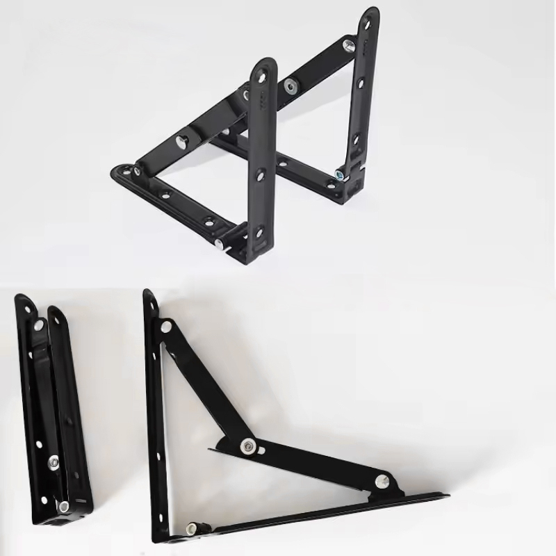 A0102009 WELLTOP New 10 Inch Black Folding Shelf Brackets Metal 90 Degree Support Corner Holder Floating Triangle Shelf Bracket 20.064,A0102009 WELLTOP Heavy Duty Folding Shelf Brackets - Space-Saving Solution for Home &amp; Office,veitop hardware