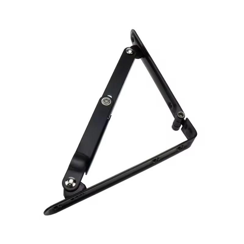 A0102008 WELLTOP New Furniture Fittings 6 Inch Heavy Duty Metal Shelf Bracket Triangle Corner Brace Black Folding Shelf Brackets 20.062,WELLTOP A0102008 Heavy Duty Folding Shelf Brackets - Space-Saving Furniture Hardware,veitop hardware
