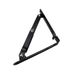 A0102008 WELLTOP New Furniture Fittings 6 Inch Heavy Duty Metal Shelf Bracket Triangle Corner Brace Black Folding Shelf Brackets 20.062,WELLTOP A0102008 Heavy Duty Folding Shelf Brackets - Space-Saving Furniture Hardware,veitop hardware