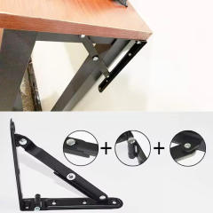 A0102009 WELLTOP New 10 Inch Black Folding Shelf Brackets Metal 90 Degree Support Corner Holder Floating Triangle Shelf Bracket 20.064,A0102009 WELLTOP Heavy Duty Folding Shelf Brackets - Space-Saving Solution for Home &amp; Office,veitop hardware