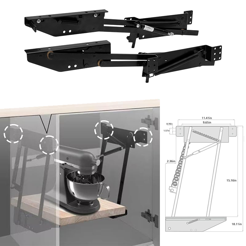 A0102012 Cross-border furniture hardware accessories 2024 new model coffee table concealed lifting bracket Amazon cabinet functional parts Lift Assist Mechanism for Small Kitchen Appliances,A0102012 Cross-border Furniture Hardware Accessories - Elevate Your Living Space,veitop hardware