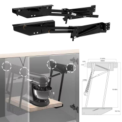A0102012 Cross-border furniture hardware accessories 2024 new model coffee table concealed lifting bracket Amazon cabinet functional parts Lift Assist Mechanism for Small Kitchen Appliances,A0102012 Cross-border Furniture Hardware Accessories - Elevate Your Living Space,veitop hardware