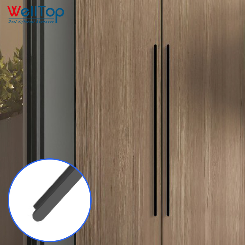 A0401008 Europe and the United States style closet aluminum + plastic foot door handle indoor drawer door pulls,A0401008 Europe and the United States style closet aluminum + plastic foot door handle indoor drawer door pulls,veitop hardware
