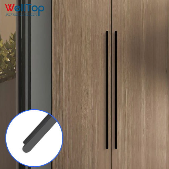 A0401008 Europe and the United States style closet aluminum + plastic foot door handle indoor drawer door pulls,A0401008 Europe and the United States style closet aluminum + plastic foot door handle indoor drawer door pulls,veitop hardware