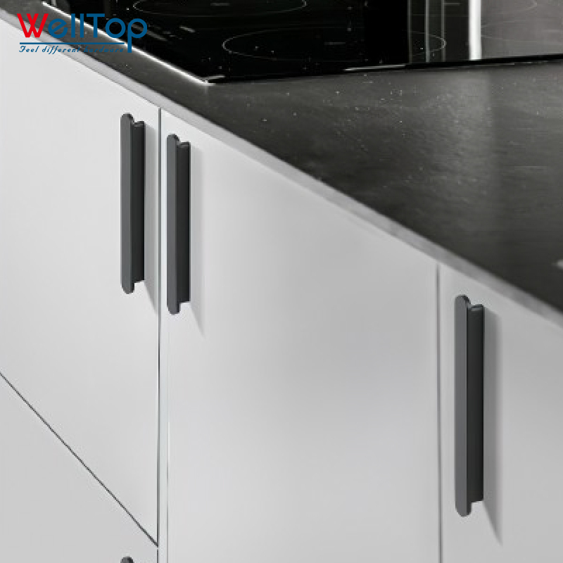 A0401008 Europe and the United States style closet aluminum + plastic foot door handle indoor drawer door pulls,A0401008 Europe and the United States style closet aluminum + plastic foot door handle indoor drawer door pulls,veitop hardware