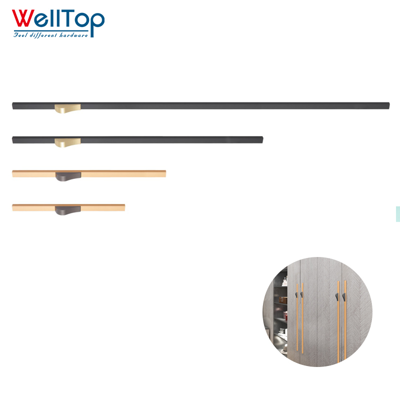 A0401019 Designer Black Gold Aluminum Alloy Handles for a Modern Home Aesthetic,A0401019 Designer Black Gold Aluminum Alloy Handles for a Modern Home Aesthetic,veitop hardware