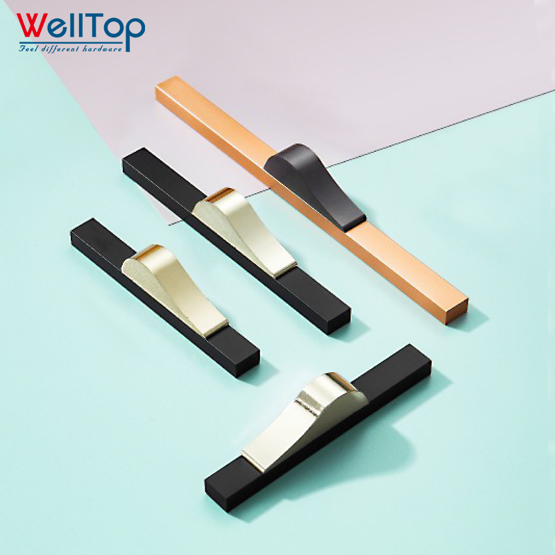 A0401019 Designer Black Gold Aluminum Alloy Handles for a Modern Home Aesthetic,A0401019 Designer Black Gold Aluminum Alloy Handles for a Modern Home Aesthetic,veitop hardware