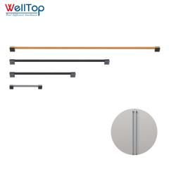 A0401017 High-Quality Aluminum Wardrobe Handles - Bold Black and Gold Accents,A0401017 High-Quality Aluminum Wardrobe Handles - Bold Black and Gold Accents,veitop hardware