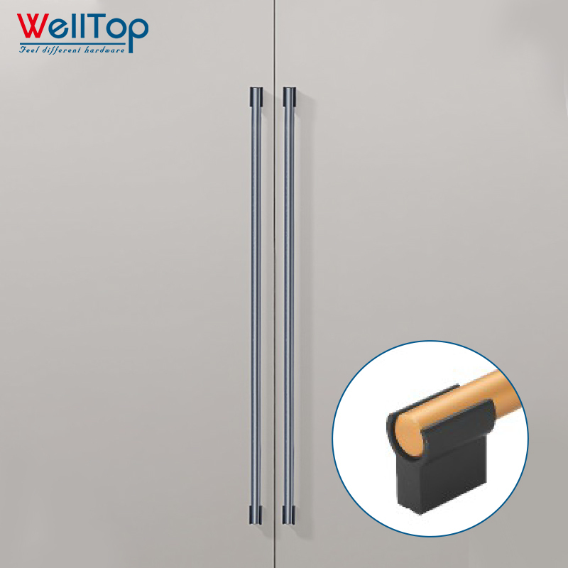 A0401017 High-Quality Aluminum Wardrobe Handles - Bold Black and Gold Accents,A0401017 High-Quality Aluminum Wardrobe Handles - Bold Black and Gold Accents,veitop hardware