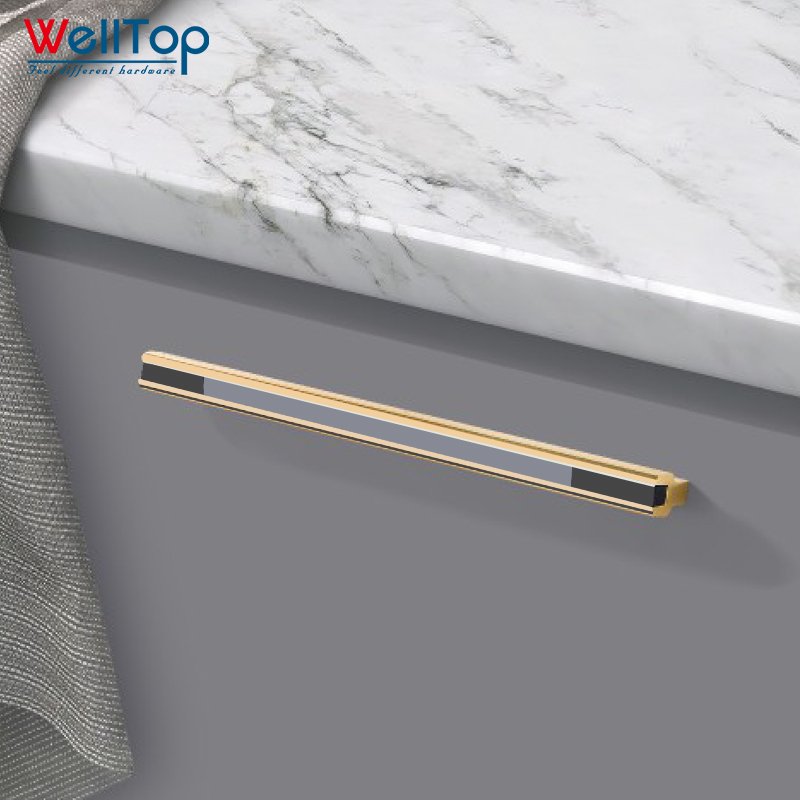 A0401005 Black and Gold Aluminum Alloy Handle for Cabinets, Drawers, and Wardrobe Doors,A0401005 Black and Gold Aluminum Alloy Handle for Cabinets, Drawers, and Wardrobe Doors,veitop hardware
