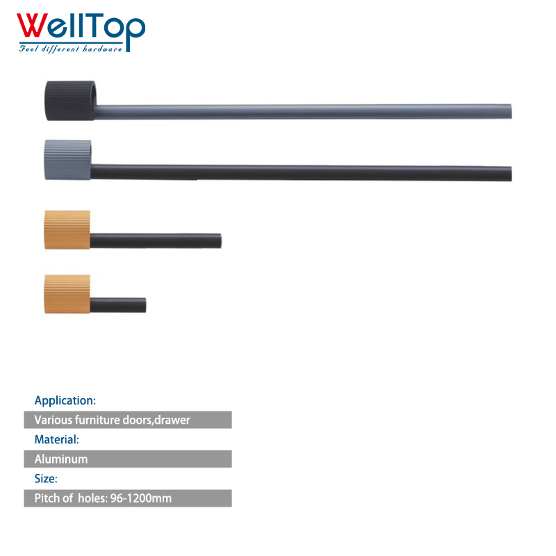 A0401018 Sturdy and Stylish Aluminum Furniture Handles in Black and Gold,A0401018 Sturdy and Stylish Aluminum Furniture Handles in Black and Gold,veitop hardware
