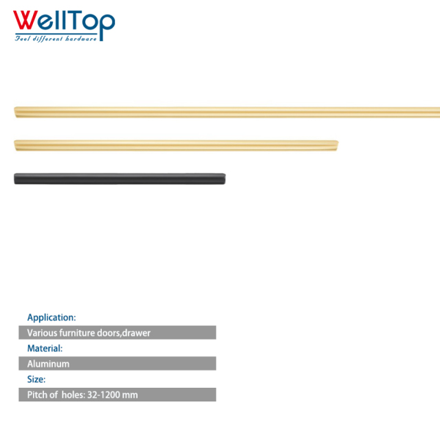A0401050 Artisan Crafted Gold Brushed Aluminum Handles - Customize Your Cabinet Style,A0401050 Artisan Crafted Gold Brushed Aluminum Handles - Customize Your Cabinet Style,veitop hardware
