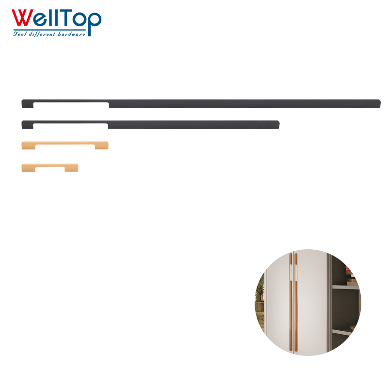 A0401041 Luxury Gold Brushed Aluminum Handles - Customizable for Kitchen and Bathroom Cabinets,A0401041 Luxury Gold Brushed Aluminum Handles - Customizable for Kitchen and Bathroom Cabinets,veitop hardware