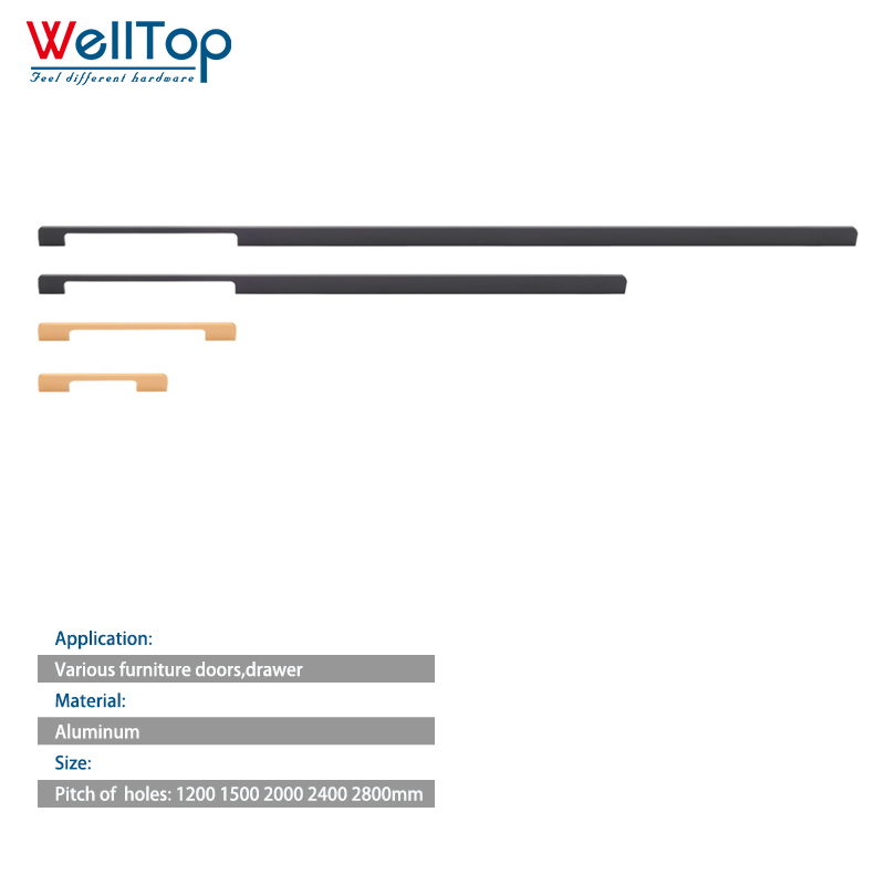 A0401041 Luxury Gold Brushed Aluminum Handles - Customizable for Kitchen and Bathroom Cabinets,A0401041 Luxury Gold Brushed Aluminum Handles - Customizable for Kitchen and Bathroom Cabinets,veitop hardware