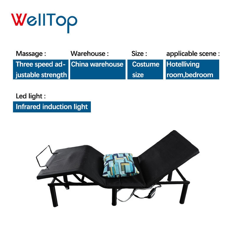 A0201005 Factory Wholesale Foldable Remote Control Electric Adjustable Smart Metal Bed Frame for Home and Hotel,A0201005 Factory Wholesale Foldable Remote Control Electric Adjustable Smart Metal Bed Frame,veitop hardware