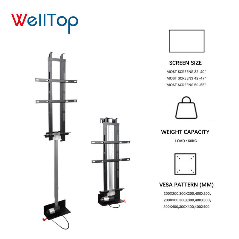 A0102014 WELLOTP New Arrival Hidden Height Adjustable Motorized Telescopic Vertical Motor Electric TV Lift Stand TV Mounting Brackets,WELLTOP New Arrival Hidden Height Adjustable Motorized Telescopic Vertical Electric TV Lift Stand,veitop hardware