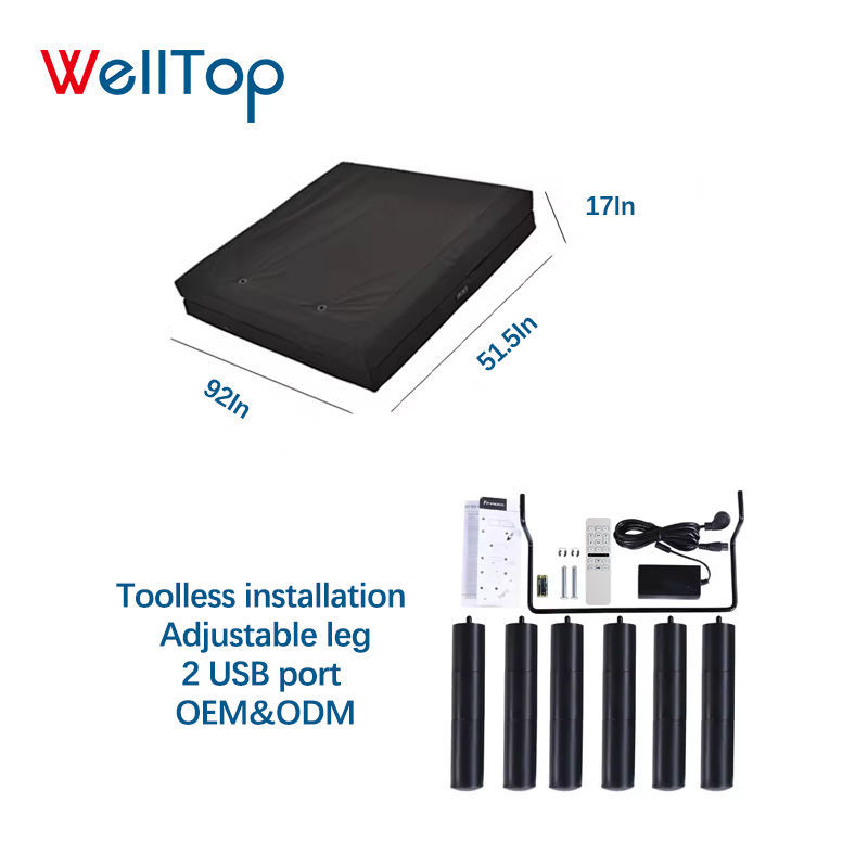 A0201005 Factory Wholesale Foldable Remote Control Electric Adjustable Smart Metal Bed Frame for Home and Hotel,A0201005 Factory Wholesale Foldable Remote Control Electric Adjustable Smart Metal Bed Frame,veitop hardware
