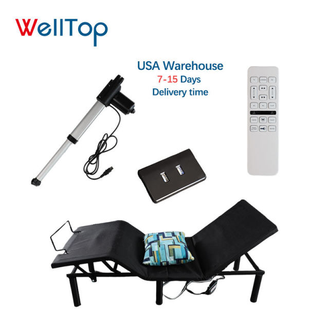 A0201005 Factory Wholesale Foldable Remote Control Electric Adjustable Smart Metal Bed Frame for Home and Hotel,A0201005 Factory Wholesale Foldable Remote Control Electric Adjustable Smart Metal Bed Frame,veitop hardware